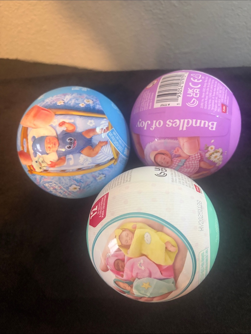 Plush Surprise Baby Ball Set - Pink, Blue, White